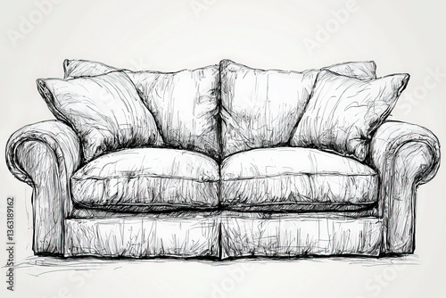 Sofa sketch: A cozy portray...