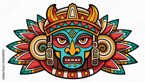 Mayan symbols tattoo template vector file