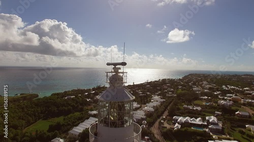 A picturesque lighthouse on the Bermuda Islands.