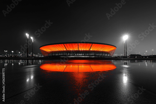 Obraz na płótnie The Stadium of Light in Sunderland, vibrant and modern, sports theme w salonie