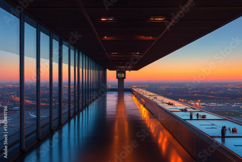 The interior of an airport ...