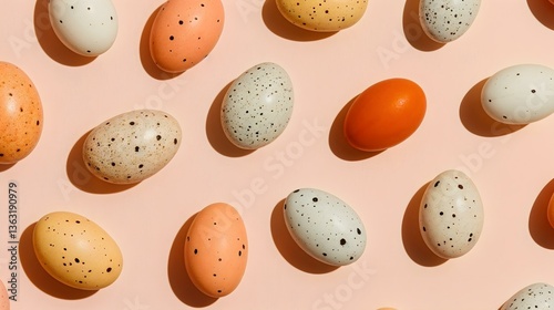 Colorful Easter Eggs in Bright Sunlight