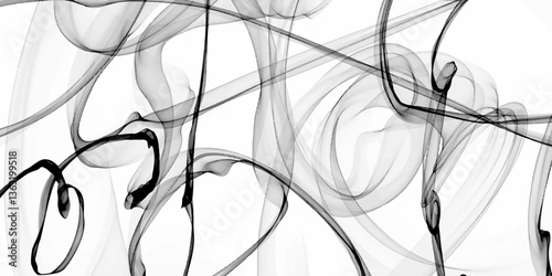 White smoke abstract on white background, fire design. Scratched texture soft lines brushed steel, desktop wallpaper. Collection of airborne particulates and gases emitted. Smoke steam set