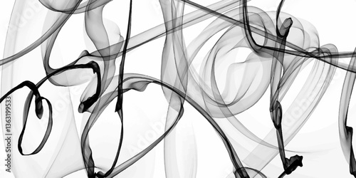 White smoke abstract on white background, fire design. Scratched texture soft lines brushed steel, desktop wallpaper. Collection of airborne particulates and gases emitted. Smoke steam set