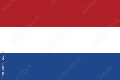 Netherlands Flag Vector Clipart Illustration - High-Quality Digital Design of the Dutch National Flag for Creative Projects, Websites, and Print Media