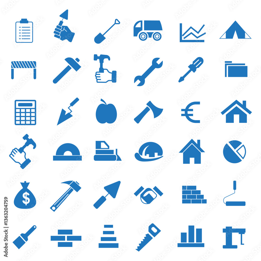 Collection of Labor Day themed illustrations and icons, labor day all elements icon set Collection of Labor Day themed illustrations and icons, labor day all elements icon set