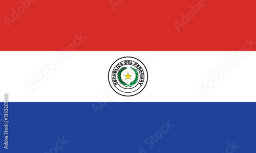 Free Download Paraguay Flag Vector Clipart Illustration – Detailed National Flag Design, High-Quality Symbol of Paraguay, Ideal for Printing, Graphics, and Digital Use - GFXLoad