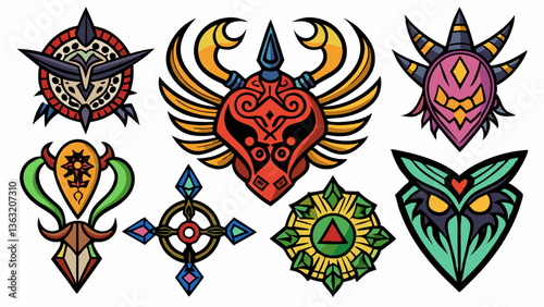 Tribal tattoo design elements vector file