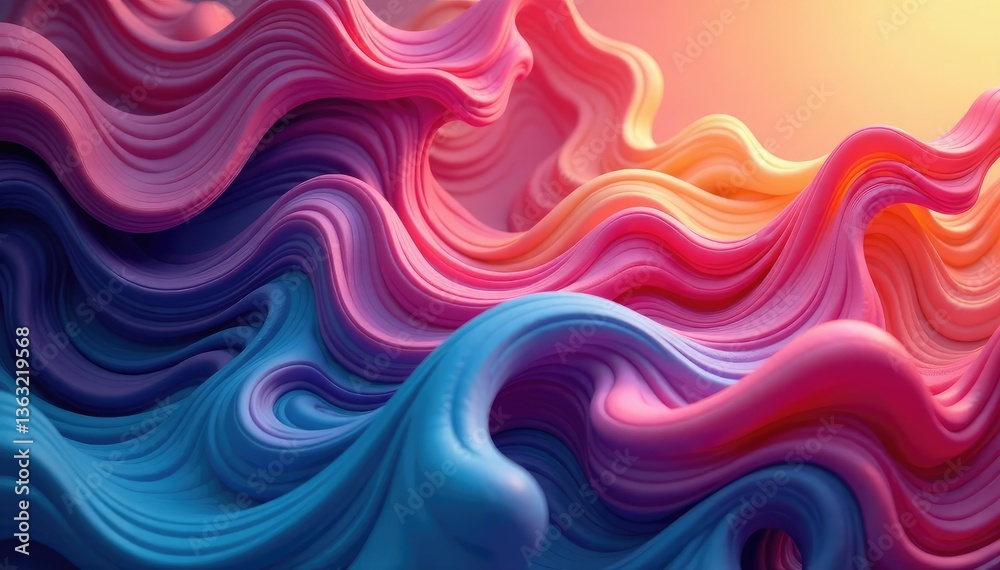 Obraz premium Subtle swirling organic forms create a fluid abstract pattern , graphic element, calming