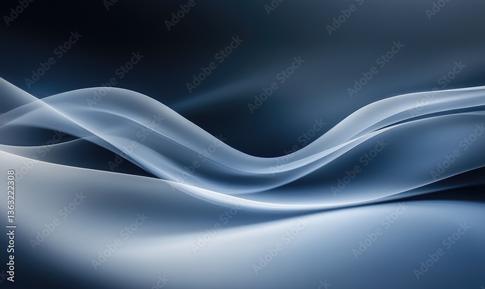Naklejka premium A blue and white wave with a dark background