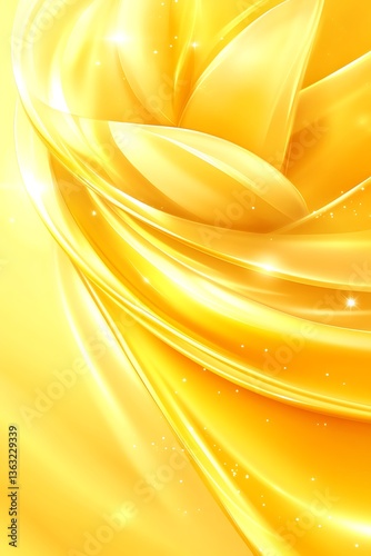 Abstract Background with Smooth Golden Flow and Shiny Accents Presentation