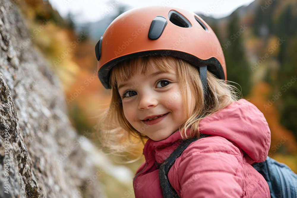Smiling person enjoying an active spring vacation trekking and hiking in scenic mountain landscape generative AI Smiling person enjoying an active spring vacation trekking and hiking in scenic mountain landscape generative AI