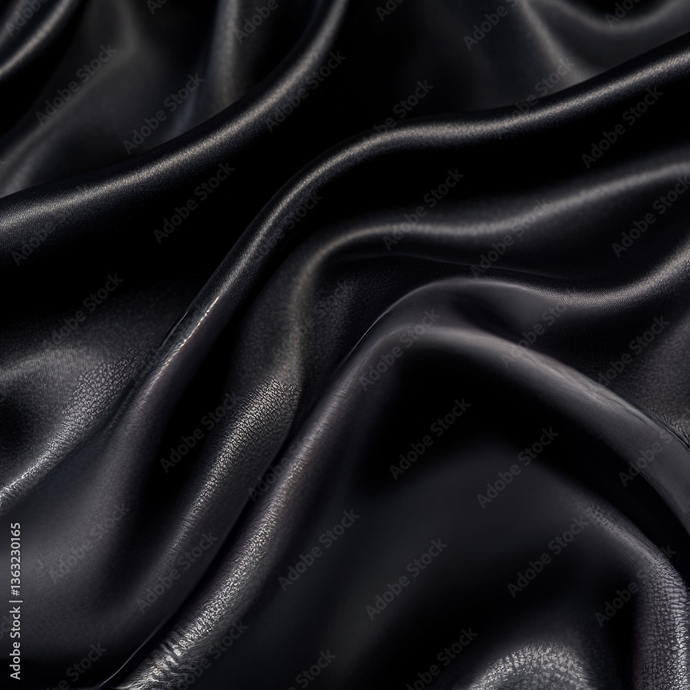 Obraz premium Black satin, silk, texture background