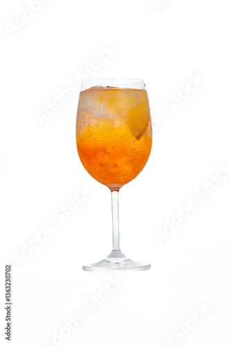 fresh orange drink with ice
