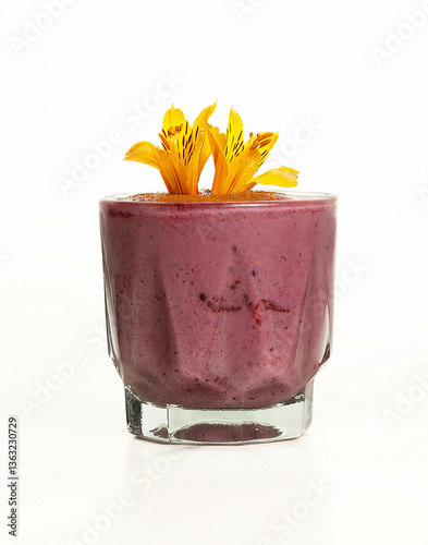 purple flower fresh ice drink