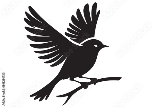 silhouette of a bird logo vector design, flying bird logo icon silhouette, feather with bird logo design black animal, silhouette of a black flying bird on white background