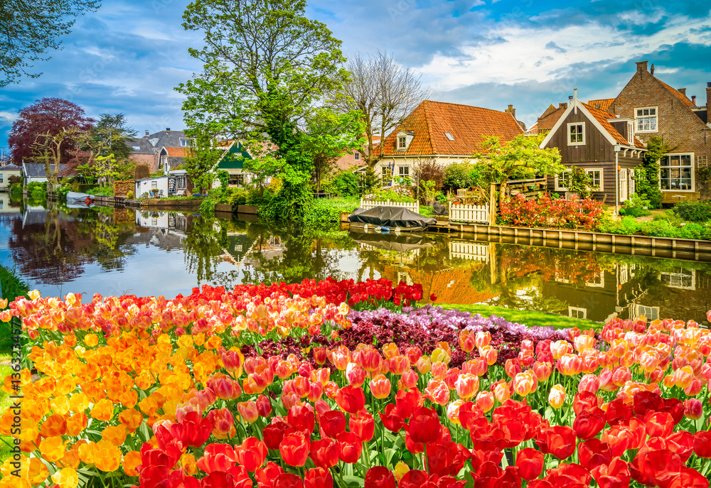 skyline of old town Edam