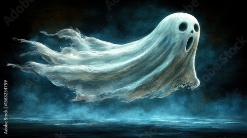 Ethereal Specter: A Haunting Digital Painting