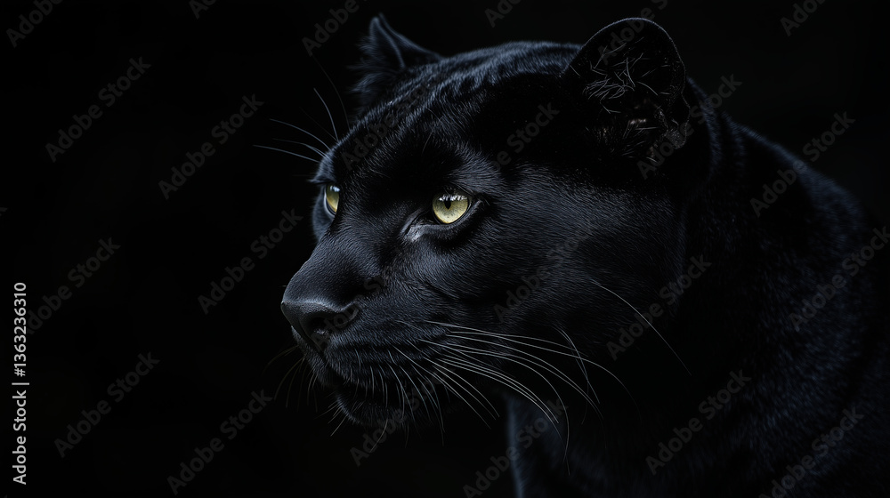 Enthralling Black Panther in the Dark: A Majestic Portrait of a Predator Enthralling Black Panther in the Dark: A Majestic Portrait of a Predator