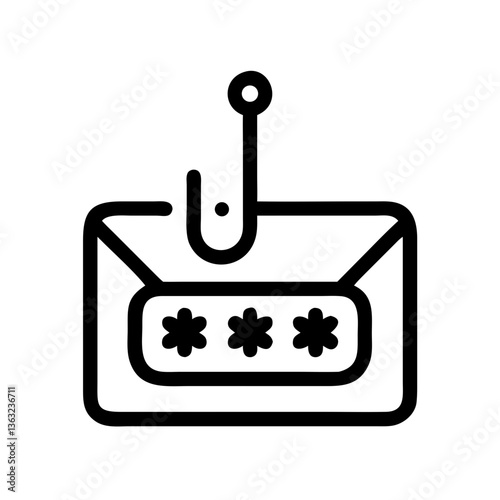 Phishing icon on a transparent background  