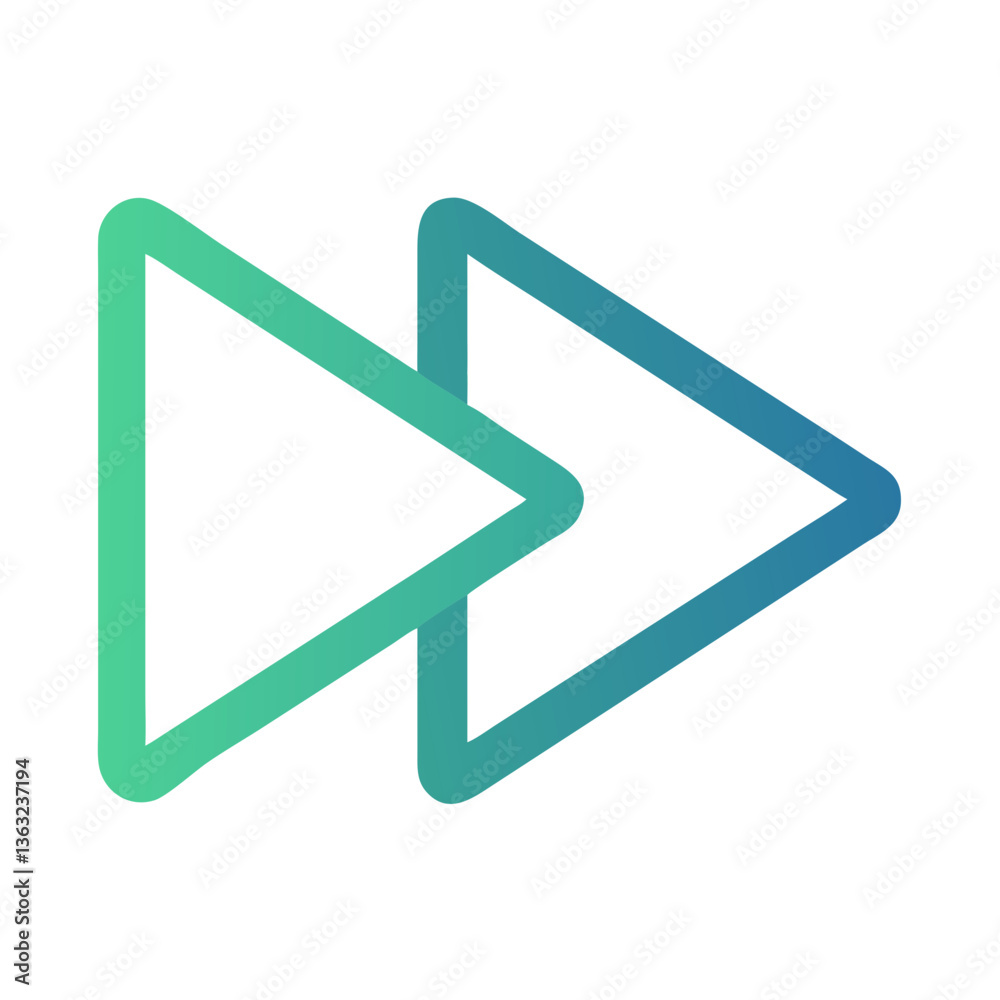 Play icon with gradient colors on a transparent background Play icon with gradient colors on a transparent background