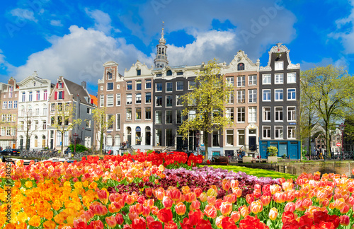 Canvas Print Houses of Amstardam, Netherlands