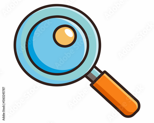 Magnifying glass vector icon, search functionality and zoom symbol for website and UI design