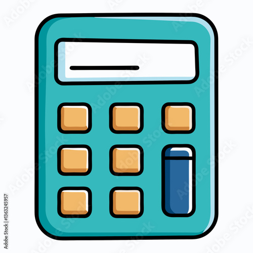 Calculator vector icon for financial planning, accounting, and business calculations