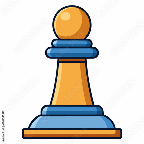 Chess pawn vector icon for board games, strategy, and competitive thinking