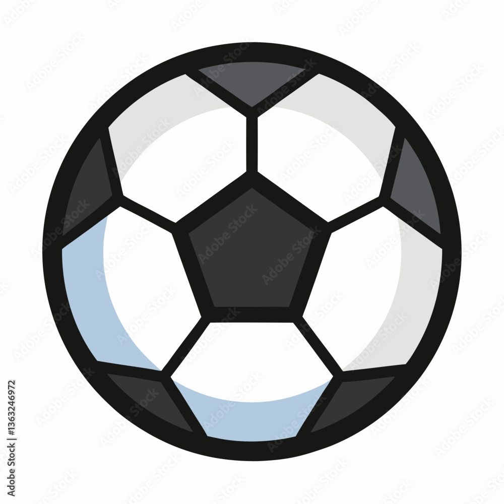 Soccer ball vector icon for football games, sports events, and team matches Soccer ball vector icon for football games, sports events, and team matches