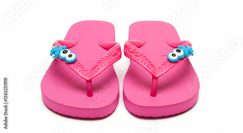 Pink Flip-Flops with Charms: Summer Sandals