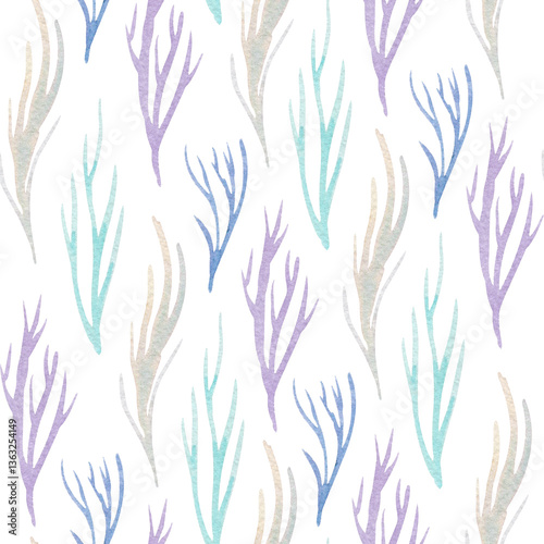 abstract flowers seamless pattern