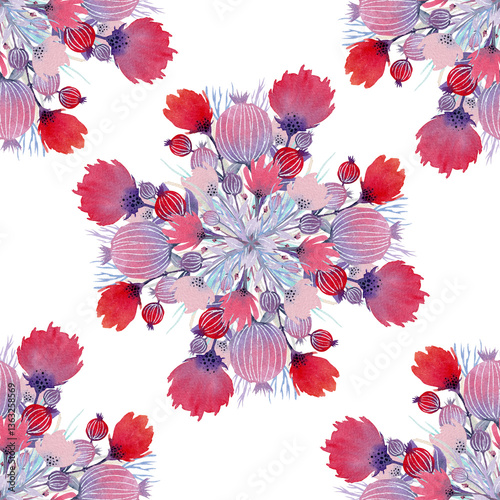 seamless background with flowers