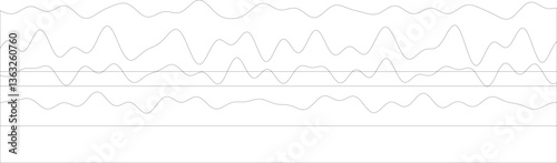 Brainwaves chart with eeg patterns for neurological study and analysis.