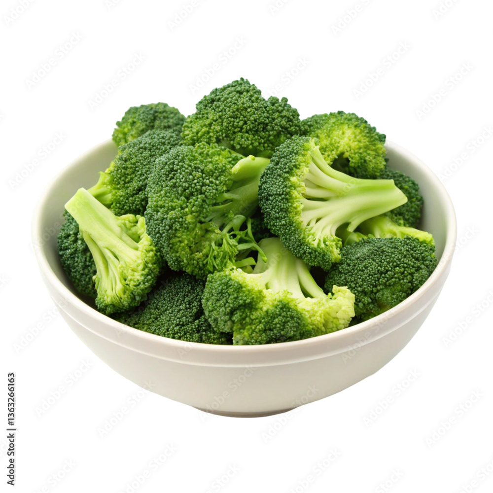 Bowl of broccoli isolated on transparent background
Bowl of broccoli isolated on transparent background