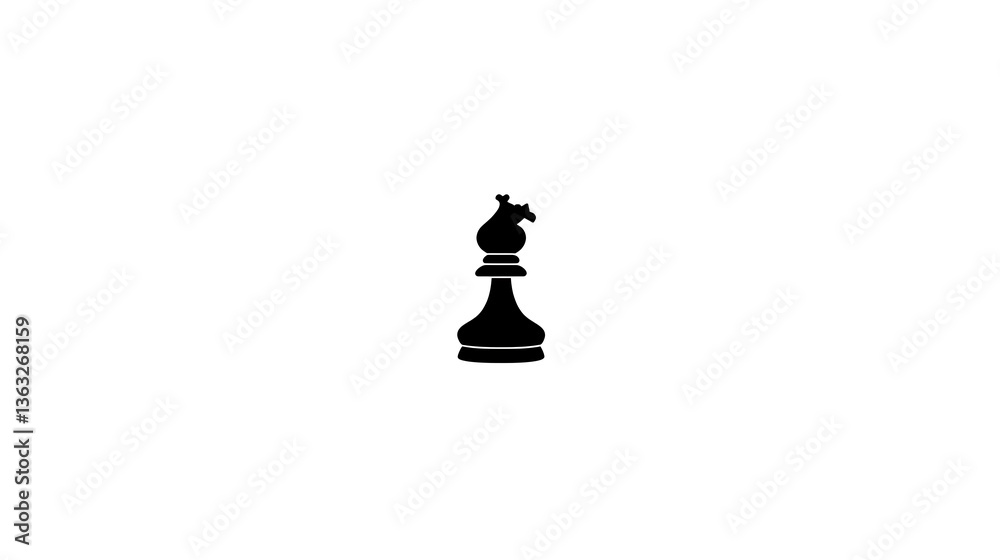 Black Chess Knight with Isolated. Black Chess Knight with Isolated.