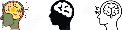 Brain Health Illustrations of Brain, Mind, and Neurological Issues