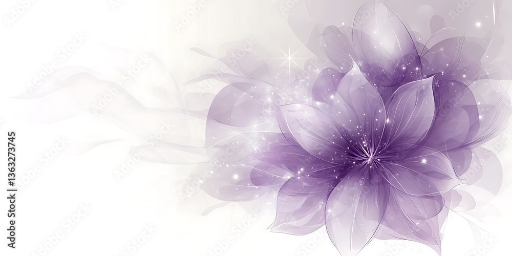 Obraz premium Delicate Purple Floral Design