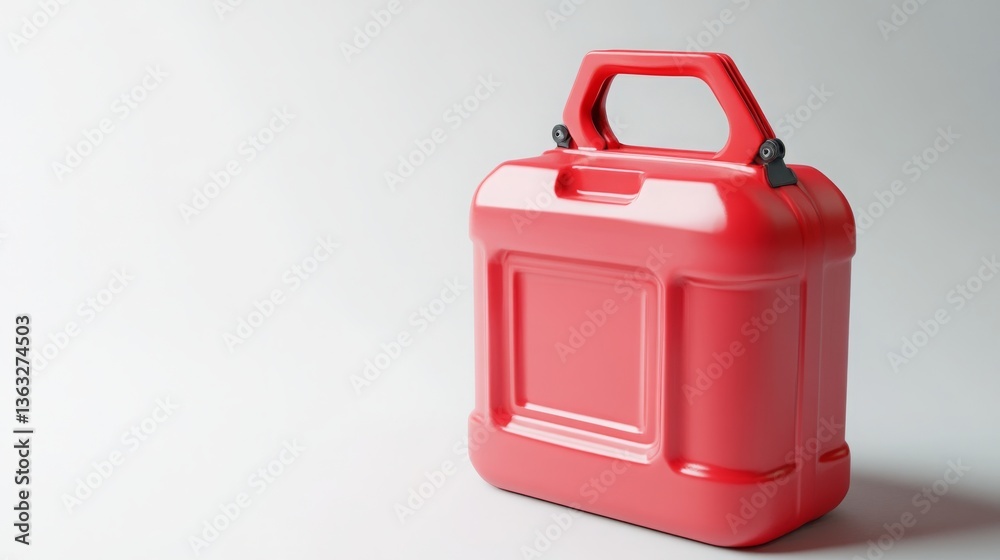 A 3D-rendered fuel jerrycan isolated on white, suitable for gasoline or diesel storage. A 3D-rendered fuel jerrycan isolated on white, suitable for gasoline or diesel storage.