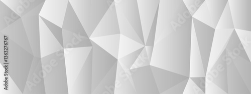 Abstract geometric chaos pattern with monochrome polygon shapes for modern design.