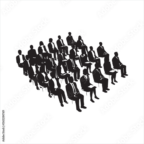 Wallpaper Mural people sitting black silhouette
 Torontodigital.ca