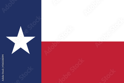 Texas Flag Vector Clipart Illustration, High-Quality Design of the Lone Star State Flag for Graphic Design, Print, and Web Use