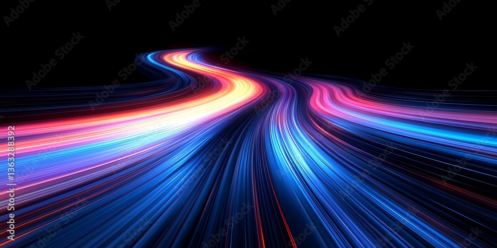 Abstract Light Trails Highway