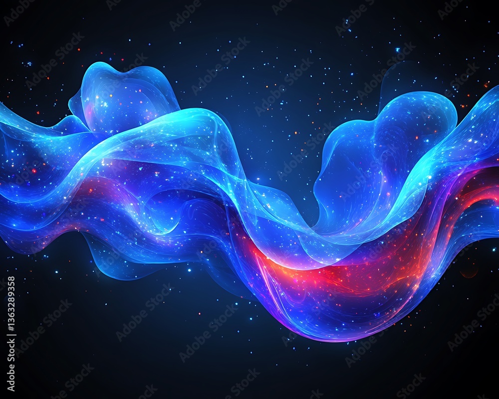 Abstract Liquid Flow, Dark Background
