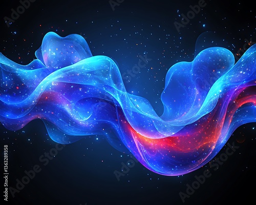 Obraz na płótnie Abstract Liquid Flow, Dark Background w salonie