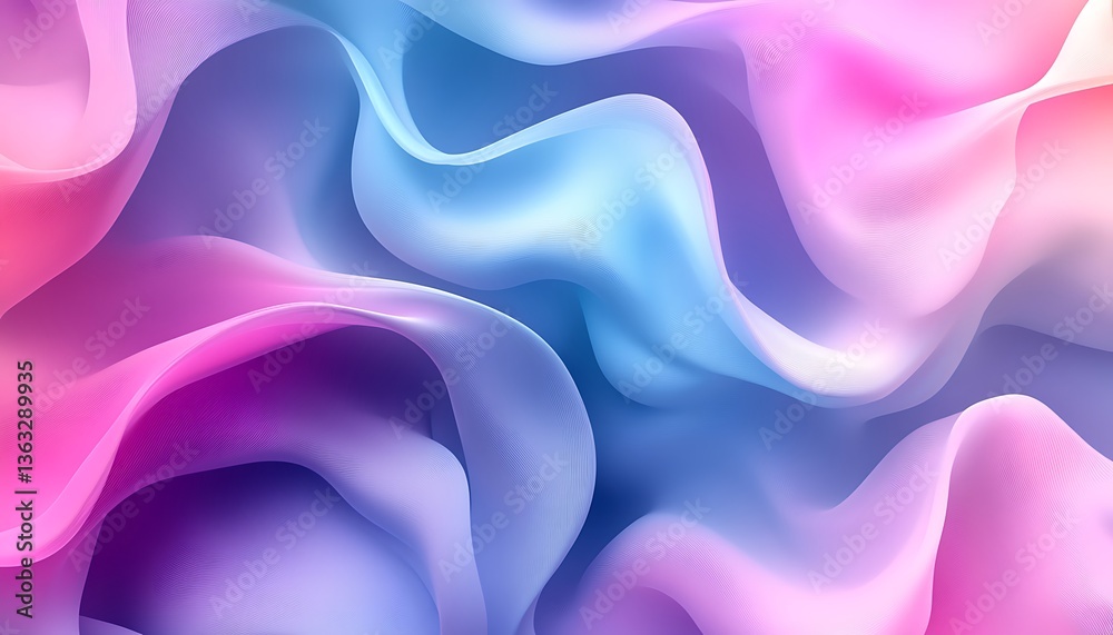 Abstract Liquid Flow, Pastel Hues