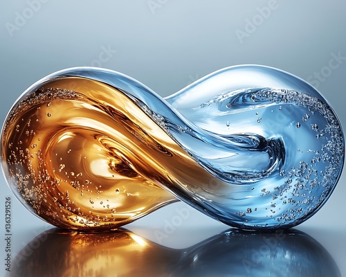 Abstract Liquid Infinity Symbol