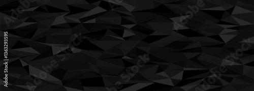 Abstract geometric chaos background with black triangles for modern design projects.