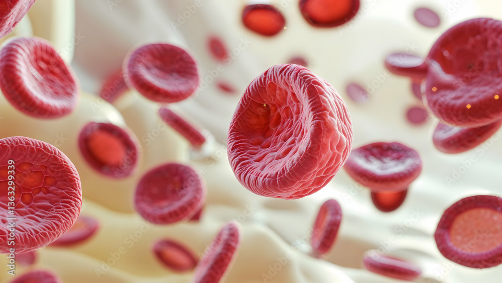 Fototapeta premium close up of blood cells