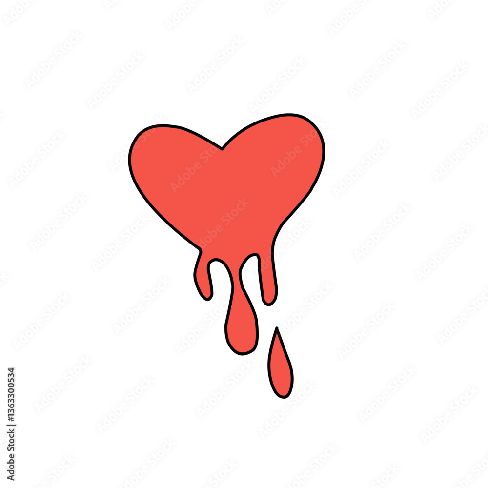 melted red heart vector melted red heart vector
